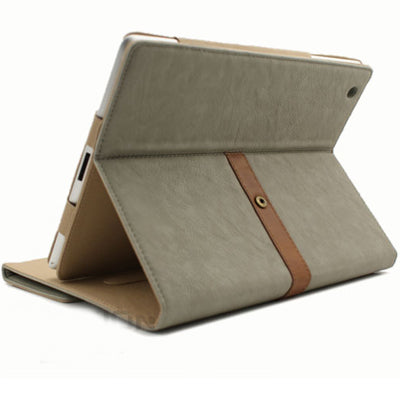 Leather Case / Bag with Third Gear Holder & Buckle and Sleep / Wake-up Function for iPad 4 / New iPad (iPad 3) / iPad 2