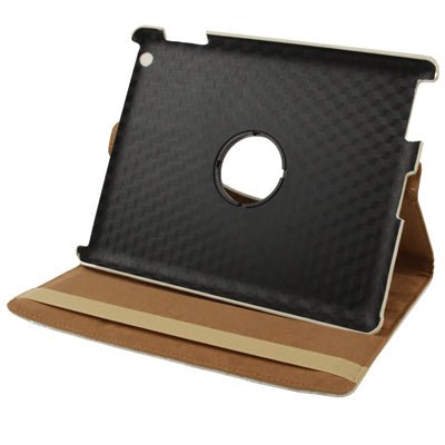 360 Degree Rotatable Cute Leather Case with Sleep / Wake-up & Three Stalls Adjustment for iPad 4 / New iPad (iPad 3) / iPad 2 (White)