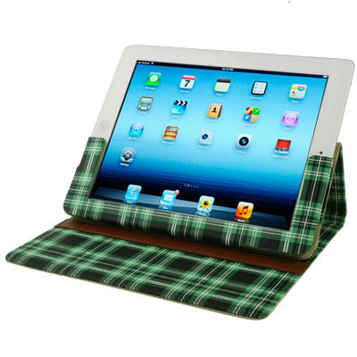 Lattice Leather Case with Holder for iPad 4 / New iPad (iPad 3), Green