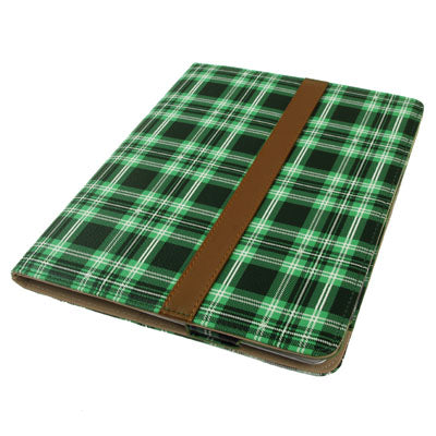 Lattice Leather Case with Holder for iPad 4 / New iPad (iPad 3), Green