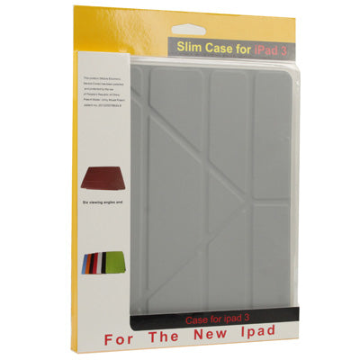 Multifunction 6 Viewing Angles Ultra Thin Smart Cover with Sleep / Wake up & Holder Function for New iPad (iPad 3) & iPad 2,