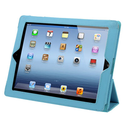 3-fold Sleep / Wake-up Function Leather Case with Holder for iPad 4 / New iPad (iPad 3) / iPad 2,