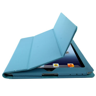 3-fold Sleep / Wake-up Function Leather Case with Holder for iPad 4 / New iPad (iPad 3) / iPad 2,