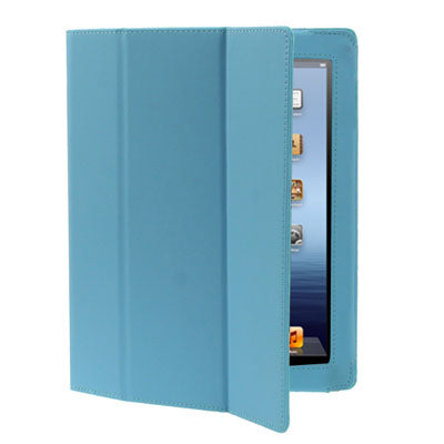 3-fold Sleep / Wake-up Function Leather Case with Holder for iPad 4 / New iPad (iPad 3) / iPad 2,