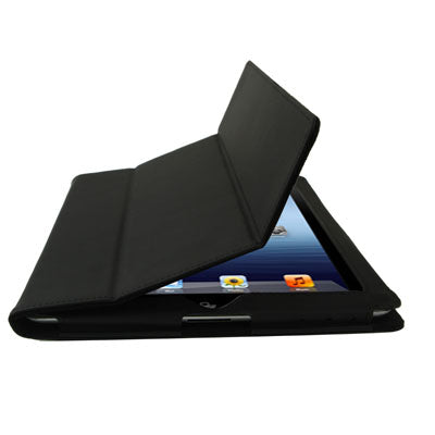 3-fold Sleep / Wake-up Function Leather Case with Holder for iPad 4 / New iPad (iPad 3) / iPad 2,