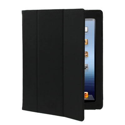 3-fold Sleep / Wake-up Function Leather Case with Holder for iPad 4 / New iPad (iPad 3) / iPad 2,