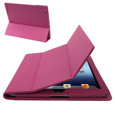 3-fold Sleep / Wake-up Function Leather Case with Holder for iPad 4 / New iPad (iPad 3) / iPad 2,