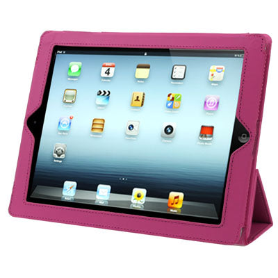 3-fold Sleep / Wake-up Function Leather Case with Holder for iPad 4 / New iPad (iPad 3) / iPad 2,