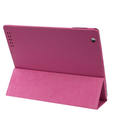 3-fold Sleep / Wake-up Function Leather Case with Holder for iPad 4 / New iPad (iPad 3) / iPad 2,