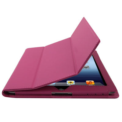 3-fold Sleep / Wake-up Function Leather Case with Holder for iPad 4 / New iPad (iPad 3) / iPad 2,