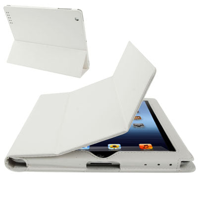 3-fold Sleep / Wake-up Function Leather Case with Holder for iPad 4 / New iPad (iPad 3) / iPad 2,