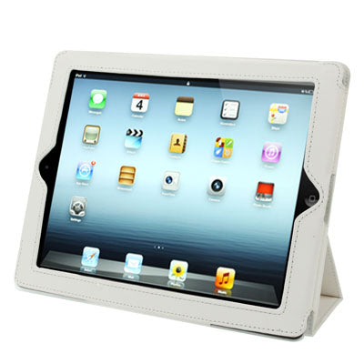 3-fold Sleep / Wake-up Function Leather Case with Holder for iPad 4 / New iPad (iPad 3) / iPad 2,