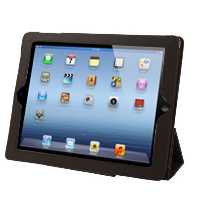 3-fold Sleep / Wake-up Function Leather Case with Holder for iPad 4 / New iPad (iPad 3) / iPad 2,