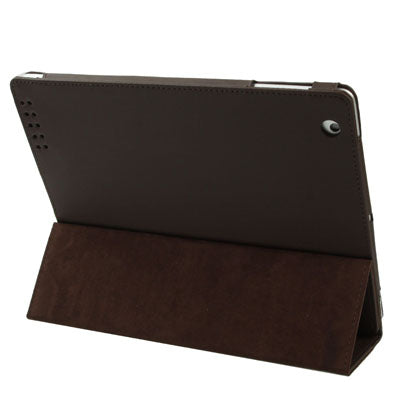 3-fold Sleep / Wake-up Function Leather Case with Holder for iPad 4 / New iPad (iPad 3) / iPad 2,