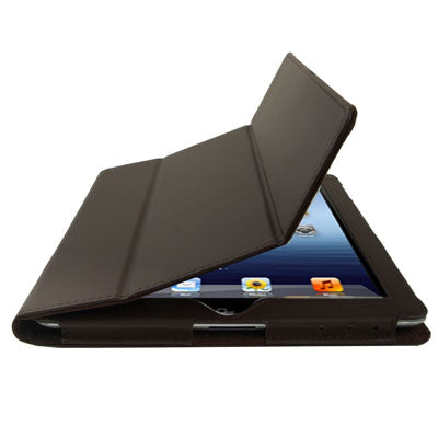 3-fold Sleep / Wake-up Function Leather Case with Holder for iPad 4 / New iPad (iPad 3) / iPad 2,