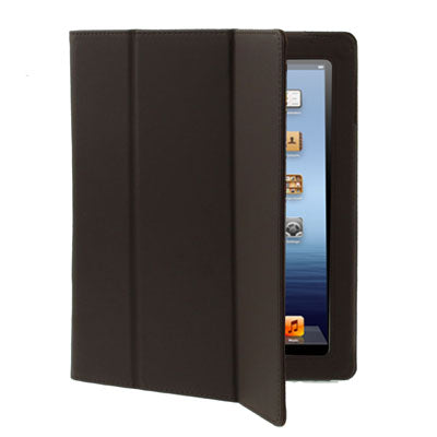 3-fold Sleep / Wake-up Function Leather Case with Holder for iPad 4 / New iPad (iPad 3) / iPad 2,