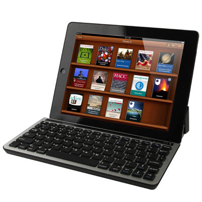 Multifunctional Wiredrawing Aluminum Plate Bluetooth 3.0 Keyboard with 2.4GHz Wireless Nano Receiver for iPad 2 / New iPad (iPad 3), Galaxy Tab P7500 / P7510, P7300 / P7310 and Other Mobile Phone, Computer, etc.(Silver)