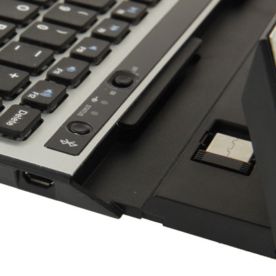 Multifunctional Wiredrawing Aluminum Plate Bluetooth 3.0 Keyboard with 2.4GHz Wireless Nano Receiver for iPad 2 / New iPad (iPad 3), Galaxy Tab P7500 / P7510, P7300 / P7310 and Other Mobile Phone, Computer, etc.(Silver)
