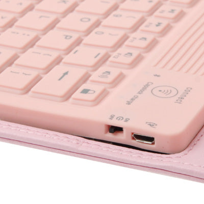 High Quality Silicone Key Bluetooth Keyboard with Folding Leather Protective Case for New iPad (iPad 3) / iPad 4 / iPad 2,