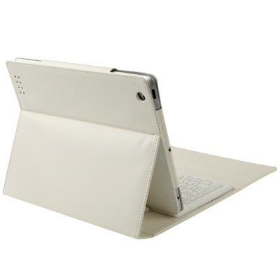High Quality Silicone Key Bluetooth Keyboard with Folding Leather Protective Case for New iPad (iPad 3) / iPad 4 / iPad 2,