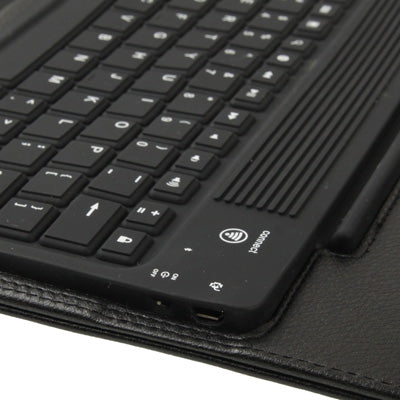 High Quality Silicone Key Bluetooth Keyboard with Folding Leather Protective Case for New iPad (iPad 3) / iPad 4 / iPad 2,