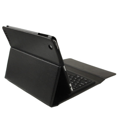 High Quality Silicone Key Bluetooth Keyboard with Folding Leather Protective Case for New iPad (iPad 3) / iPad 4 / iPad 2,