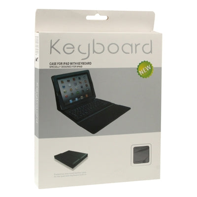 High Quality Silicone Key Bluetooth Keyboard with Folding Leather Protective Case for New iPad (iPad 3) / iPad 4 / iPad 2,