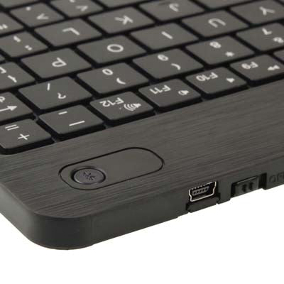 3 in 1 (Removable Hard Key Bluetooth Keyboard + Folding Leather Protective Case + Sleep / Wake up Function ) for New iPad (iPad 3), Black(Black)
