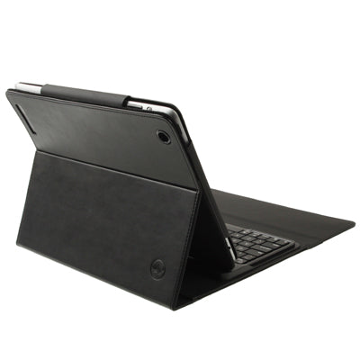 3 in 1 (Removable Hard Key Bluetooth Keyboard + Folding Leather Protective Case + Sleep / Wake up Function ) for New iPad (iPad 3), Black(Black)