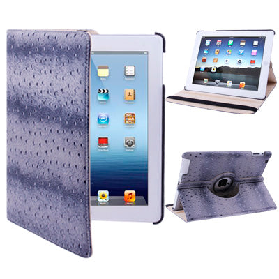 360 Degree Rotatable Peacock Texture Case with Holder for iPad 4 / New iPad (iPad 3) / iPad 2