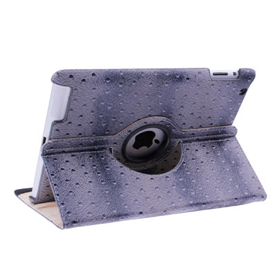 360 Degree Rotatable Peacock Texture Case with Holder for iPad 4 / New iPad (iPad 3) / iPad 2