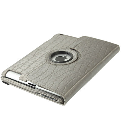 High Quality Detachable ABS Hard Key Bluetooth Keyboard with 360 Degrees Rotation Leather Protective Shell for New iPad (iPad 3) / iPad 2, Dark Grey(Dark Grey)