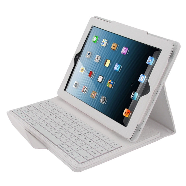 Bluetooth 3.0 Keyboard with Detachable Leather Tablet Case for iPad 4 / 3 / 2