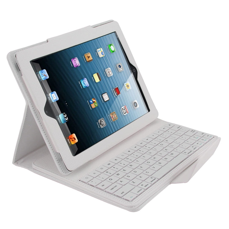 Bluetooth 3.0 Keyboard with Detachable Leather Tablet Case for iPad 4 / 3 / 2