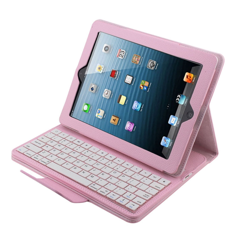 Bluetooth 3.0 Keyboard with Detachable Leather Tablet Case for iPad 4 / 3 / 2