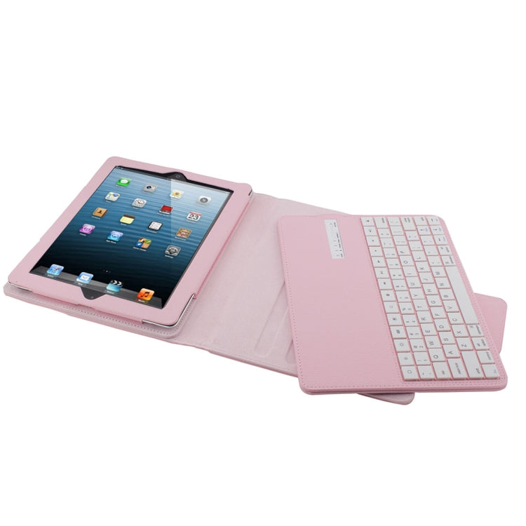 Bluetooth 3.0 Keyboard with Detachable Leather Tablet Case for iPad 4 / 3 / 2