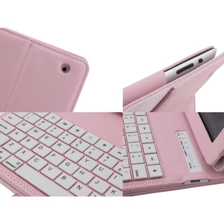 Bluetooth 3.0 Keyboard with Detachable Leather Tablet Case for iPad 4 / 3 / 2