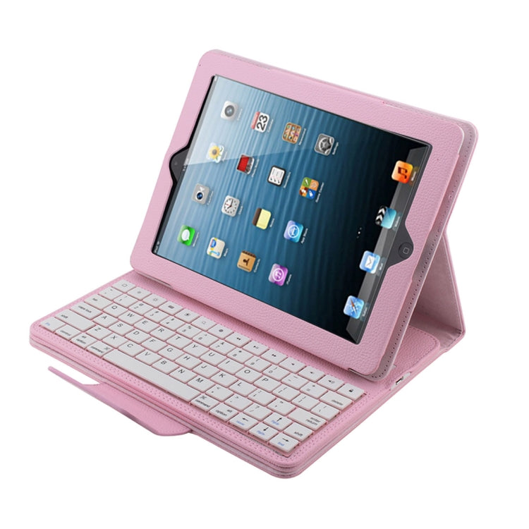 Bluetooth 3.0 Keyboard with Detachable Leather Tablet Case for iPad 4 / 3 / 2