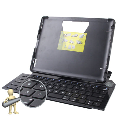 Bluetooth v3.0 Skype Foldable ABS Hard Keyboard with Wired Telephone Handset for New iPad / iPad 3 / iPad 2, iPhone / iPod Touch(Black)