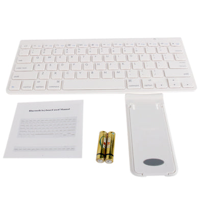 2.4GHz Bluetooth Keyboard with Holder for New iPad / iPad 2 / 3 / 4, iPhone 6 & 6S / iPhone 5 & 5C & 5S / iPhone 4 & 4S / Galaxy Tablet Series / Other Mobile Device(White)