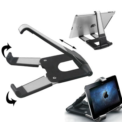 Folding Plastic Stand Holder for iPad 4 / New iPad (iPad 3) / iPad 2 / Tablet PC (Max. Load Capacity: 2kg), Gray(Grey)