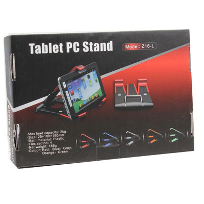 Folding Plastic Stand Holder for iPad 4 / New iPad (iPad 3) / iPad 2 / Tablet PC (Max. Load Capacity: 2kg), Gray(Grey)
