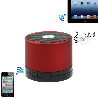 A61HiFi Bluetooth 2.0 Mini Aluminum Card Reader Speaker for New iPad (iPad 3) / iPad 2 / iPhone 4 & 4S / 3GS(Red)