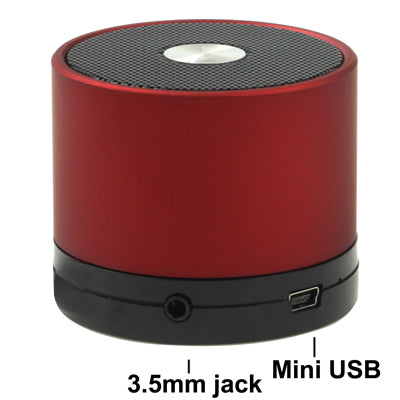A61HiFi Bluetooth 2.0 Mini Aluminum Card Reader Speaker for New iPad (iPad 3) / iPad 2 / iPhone 4 & 4S / 3GS(Red)