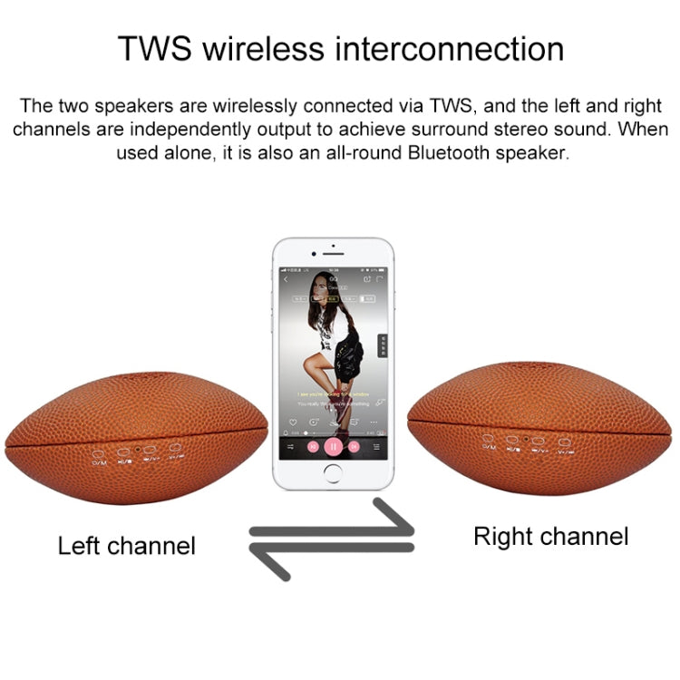 WB46-A1 TWS 360 Degree Autorotation Magnetic Levitation Rugby Football Shape Bluetooth Speaker with LED Colorful Light, Support Touch & Hands-free Call
