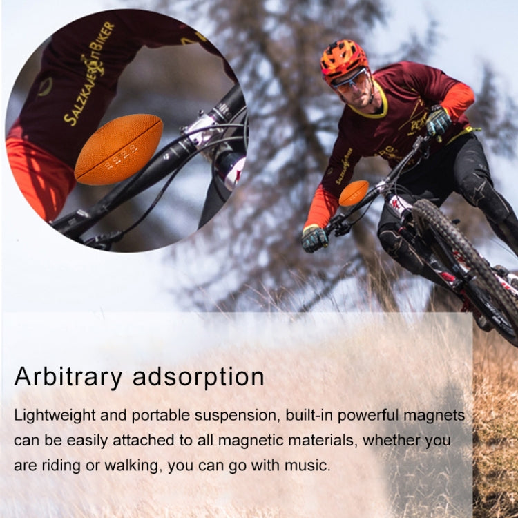 WB46-A1 TWS 360 Degree Autorotation Magnetic Levitation Rugby Football Shape Bluetooth Speaker with LED Colorful Light, Support Touch & Hands-free Call
