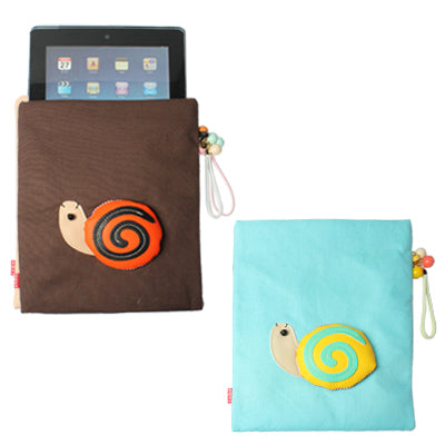 Lovely Snail Pattern Cloth Bag with Hang Strap for New iPad (iPad 3) / iPad 2 / iPad (Random Color Delivery)