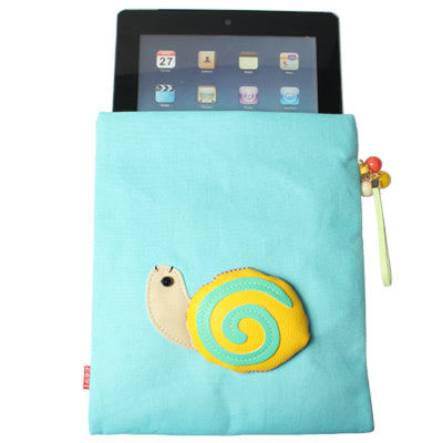 Lovely Snail Pattern Cloth Bag with Hang Strap for New iPad (iPad 3) / iPad 2 / iPad (Random Color Delivery)