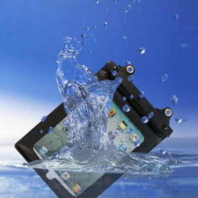 Waterproof Bag Case Cover for New iPad (iPad 3) / iPad 2 / iPad + Audio Line(Black)