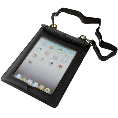 Waterproof Bag Case Cover for New iPad (iPad 3) / iPad 2 / iPad + Audio Line(Black)